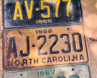 VINTAGE NC TAGS 1964-67