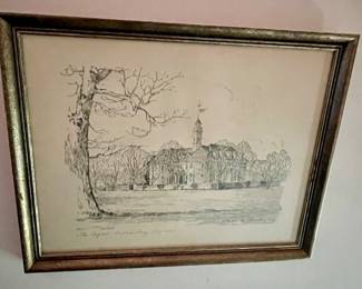 FRAMED "THE CAPITOL - WILLIAMSBURG, VIRGINIA" - CHARLES H. OVERLY