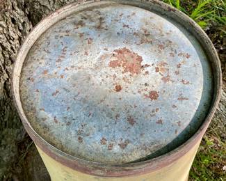Tole Painted Galvanized Milk Can