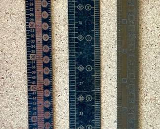 ANTIQUE BRASS PRINTER RULERS
