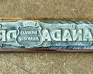 CANADA DRY PRINTER TYPE CUT