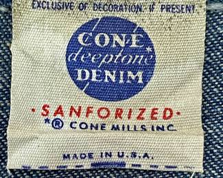 VINTAGE 1950'S CONE MILLS DEEPTONE DENIM SALESMAN'S POUCH