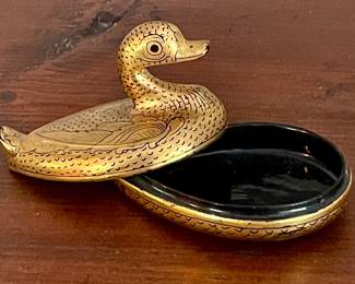 GILT DUCK TRINKET BOX  -  MADE IN BURMA,  2-AVAILABLE