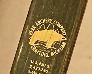 VINTAGE BEAR ARCHERY "GLASS-POWERED CUB" RECURVE BOW 1950/60'S