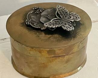 BRASS/PEWTER TRINKET BOX