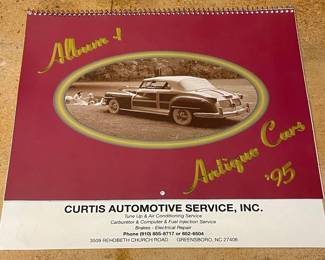VINTAGE ADVERTISING CALENDAR - 1995 - CURTIS AUTOMOTIVE SERVICE, INC.