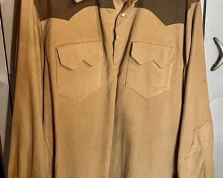 VINTAGE/ANTIQUE HANDMADE LEATHER SHIRT