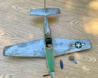 Vintage Balsa Wood Model Airplane 