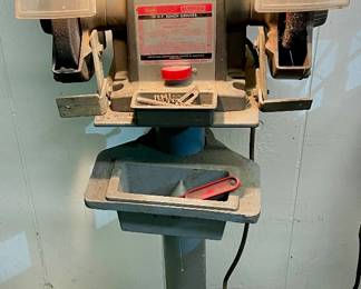 SEARS/CRAFTSMAN COMMERCIAL 3/4 HP BENCH GRINDER & PEDESTAL