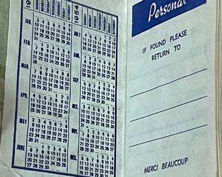 ANTIQUE FORBIS & MURRAY AMBULANCE  PROMO ADDRESS BOOKLET - 1954
