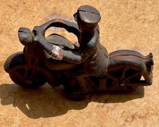 ANTIQUE 1930s CAST IRON HUBLEY MOTORCYCLE TOYS