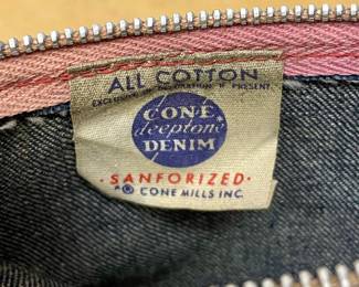 VINTAGE 1950'S CONE MILLS DEEPTONE DENIM SALESMAN'S POUCH