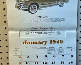 VINTAGE  ADVERTISING CALENDAR - LIBERTY SAVINGS BANK