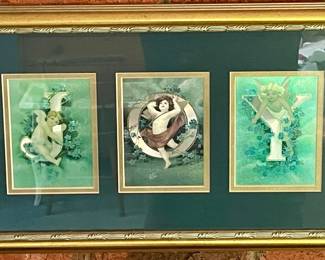 FRAMED FOIL "J O Y" ART