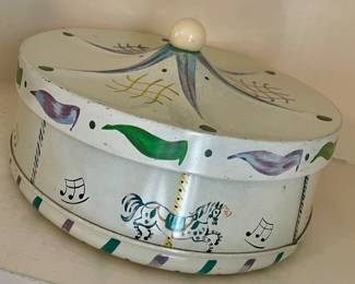 VINTAGE GUILDCRAFT CAROUSEL TIN