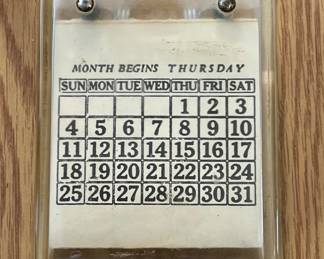 VINTAGE PERPETUAL CLENDAR - THE CAR & GENERAL EQUIPMENT COMPANY, LIMITED - NAIROBI, KENYA