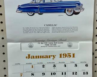 VINTAGE  ADVERTISING CALENDAR - LIBERTY SAVINGS BANK
