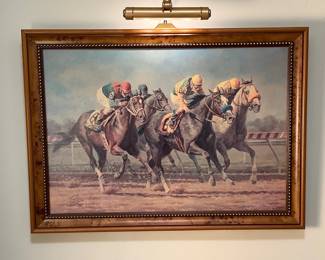 Fred Stone signed art and signed by jockey