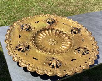 Egidio Casagrande Brass Italian Large Wall Charger