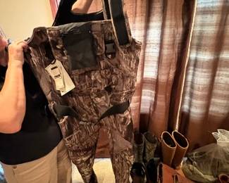 One piece waders with boots- tags never used