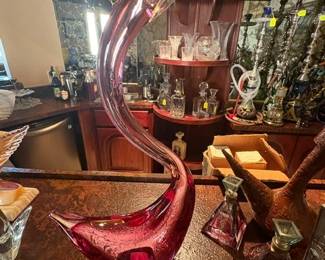 Vintage Murano glass swan