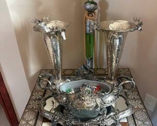 Decorative peices and large Hookah