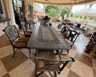 Cast aluminum rust free 4 rockers + 2 stationary chairs 