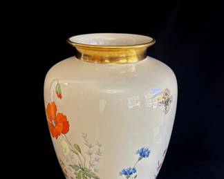 Krautheim Bavaria Germany 14” Hand Painted Ceramic Vase