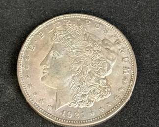 US Silver 1921 Morgan Dollar