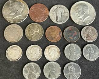 Old US Silver Coins * 1943 Wheat Pennies