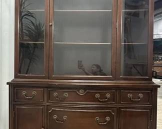 Federal style mahogany china cabinet