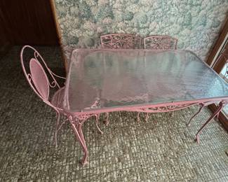 Wrought Iron Table. Chairs 