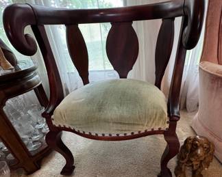 Mahogany Barrel back Vintage Chair