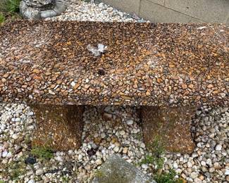 Very Heavy Pebble Stone Bench 