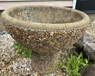 Very Heavy Pebble Stone Flower Urn 