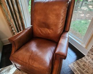 Hooker Leather Recliner with  nail head trim