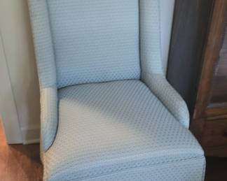 Light Blue Wingback Dining Chair