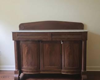 Empire Style Mahogany Sideboard with Marble Top