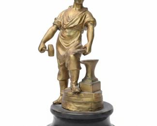 Bronze Blacksmith Statue by Auguste Moreau