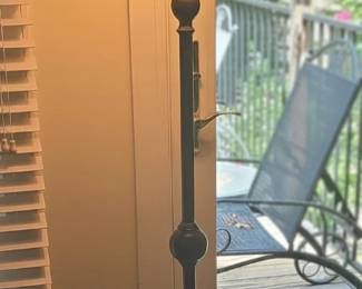 Traditional Floor Lamp with Bell Shade and Turned Accents