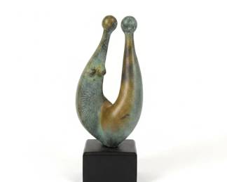 Bronze Abstract Figural Sculpture by Ward Dijck
