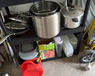 Pots and pans and Tupperware 