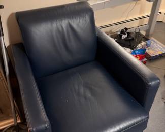 Leather Mcm style  accent chair 