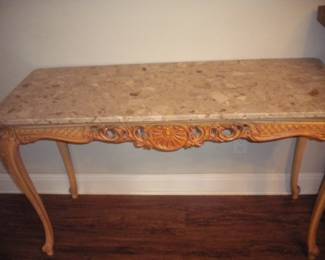 Marble top accent table