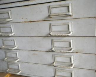 5 drawer metal storage  vintage  one of 2