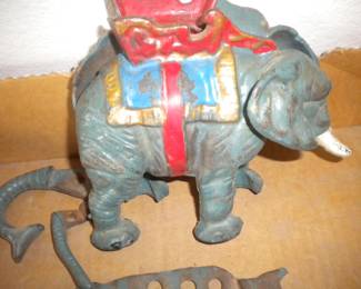 Cast iron antique elephant unassembled