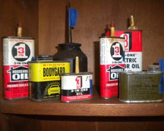 Vintage oil and other cans