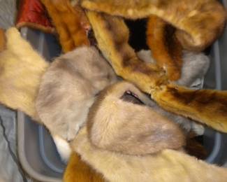 Lots of mink and other vintage fur collars