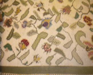 Vintage hand hooked rug  needs repairs and cleaning