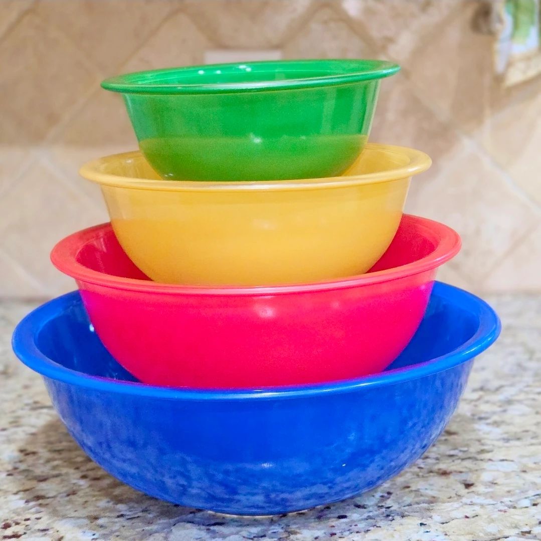 Vintage PYREX  Primary Color Mixing Bowls